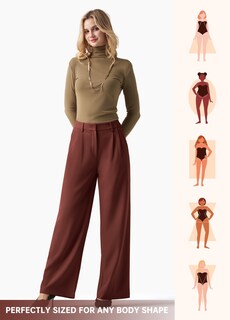 Foto 5 | Foto 5 | Pantalones De Trabajo Willit De Pierna Ancha Y Cintura Alta Para Mujer Color Óxido Xl - Venta Internacional.