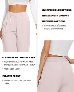 Foto 3 | Foto 3 | Pantalones Anchos Funyyzo Pantalones De Negocios De Cintura Alta Para Mujer - Venta Internacional.