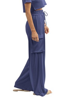 Foto 5 | Foto 5 | Pantalones Cargo De Pierna Ancha Peiara 2025 Para Mujer Color Azul Marino - Venta Internacional.