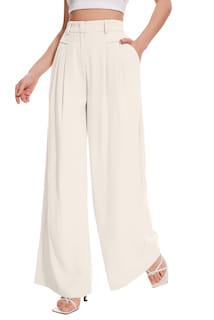Foto 4 | Foto 4 | Pantalones De Vestir Palazzo De Pierna Ancha Funyyzo Para Mujer - Venta Internacional.