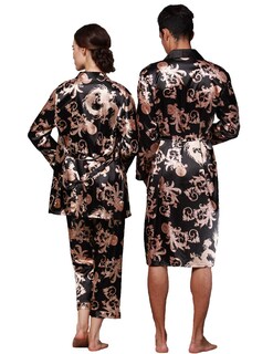 Foto 5 | Foto 5 | Albornoz Zuevi Para Hombre Kimono Satinado Y Manga Larga Modelo Dragon - Venta Internacional.