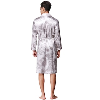 Foto 2 | Foto 2 | Albornoz Zuevi Bata Tipo Kimono Satinado De Manga Larga Para Hombre Color Gris Xl - Venta Internacional.