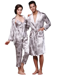 Foto 4 | Foto 4 | Albornoz Zuevi Bata Tipo Kimono Satinado De Manga Larga Para Hombre Color Gris Xl - Venta Internacional.