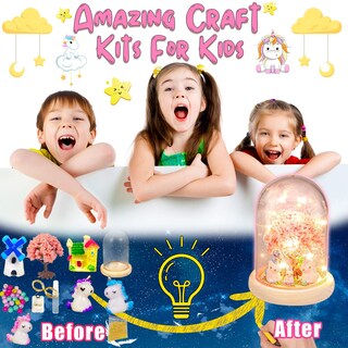 Foto 2 | Foto 2 | Kit De Manualidades Yofun Make Your Own Unicorn Night Light Para Niños De 4 A 9 Años - Venta Internacional.