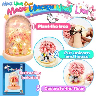 Foto 4 | Foto 4 | Kit De Manualidades Yofun Make Your Own Unicorn Night Light Para Niños De 4 A 9 Años - Venta Internacional.