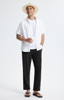 Foto 5 | Foto 5 | Pantalones De Lino Libin Summer Casual Beach Para Hombre Negros - Venta Internacional.