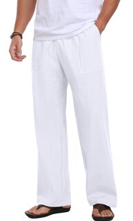 Foto 5 | Foto 5 | Pantalones Sailwind Para Hombre  Casual  Lino  Cintura Elástica  Color Blanco - Venta Internacional.