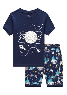 Foto 1 | Foto 1 | Conjunto De Pijama Family Feeling Glow In The Dark Space 100% Algodón - Venta Internacional.