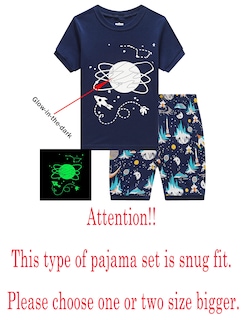 Foto 2 | Foto 2 | Conjunto De Pijama Family Feeling Glow In The Dark Space 100% Algodón - Venta Internacional.