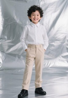 Foto 5 | Foto 5 | Pantalones Keywants Para Niños Uniforme Talla 5 Cintura Ajustable Color Beige - Venta Internacional.