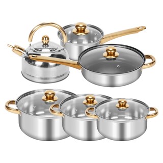 Foto 1 | Foto 1 | Batería De Cocina Yolikitchen Con Tetera De Acero Inoxidable 12 Unidades - Venta Internacional.