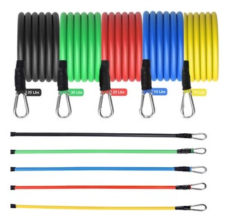 Foto 2 | Foto 2 | Set De Bandas Elásticas De Resistencia Con 5 Bandas Y Accesorios - Venta Internacional.