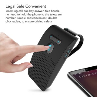 Foto 7 | Foto 7 | Kit Bluetooth Sanpyl Para Coche Altavoz Manos Libres Con Clip Para Visera - Venta Internacional.