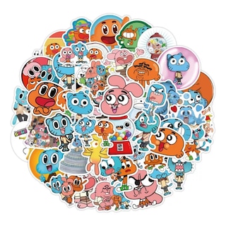 Foto 1 | Foto 1 | Pegatinas El Increíble Mundo De Gumball Autoadhesivas 50 Unidades - Venta Internacional.