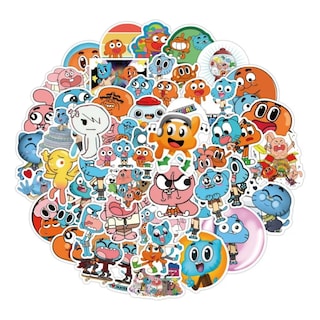 Foto 2 | Foto 2 | Pegatinas El Increíble Mundo De Gumball Autoadhesivas 50 Unidades - Venta Internacional.