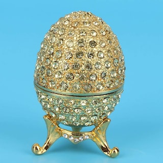 Foto 5 | Foto 5 | Estuche Para Joyas Hztyyier Pintado A Mano  Vintage  Color Dorado Fabergé - Venta Internacional.