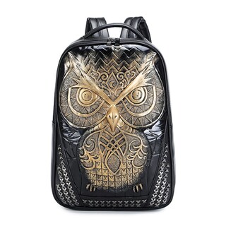 Foto 1 | Foto 1 | Mochila Aibag 3d Con Cabeza De Búho Para Mujer  Piel Sintética  Color Dorado - Venta Internacional.