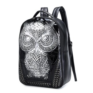 Foto 2 | Foto 2 | Mochila Aibag 3d Con Cabeza De Búho Para Mujer  Piel Sintética  Color Dorado - Venta Internacional.