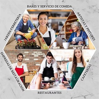 Foto 6 | Foto 6 | Juego De 10 Delantales Para Cocineros Camareros Barberías Y Pintores - Venta Internacional.