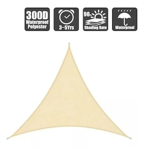 Foto 2 | Foto 2 | Toldo De Lona Shade Sail Triangular 5 X 5 X 5 M Resistente A Los Rayos Uv Y Al Agua - Venta Internacional.