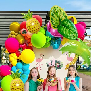 Foto 2 | Foto 2 | Kit De Guirnaldas Con Globos Maznyu Con Temática Hawaiana 129 Piezas - Venta Internacional.
