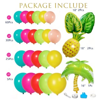 Foto 3 | Foto 3 | Kit De Guirnaldas Con Globos Maznyu Con Temática Hawaiana 129 Piezas - Venta Internacional.