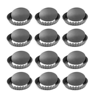 Foto 1 | Foto 1 | Paquete De 12 Moldes Para Tartas Individuales Extraíbles Para Tartas 10 5 Cm - Venta Internacional.