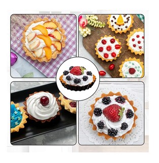 Foto 4 | Foto 4 | Paquete De 12 Moldes Para Tartas Individuales Extraíbles Para Tartas 10 5 Cm - Venta Internacional.