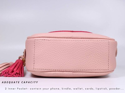 Foto 7 | Foto 7 | Monedero Bandolera Mymazn Para Niñas Y Mujeres Piel Rosa Italia - Venta Internacional.