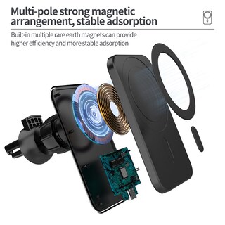 Foto 4 | Foto 4 | Soporte Para Teléfono Magsafe Soporte De Ventilación Para Coche 15 W Para Iphone 12 - Venta Internacional.