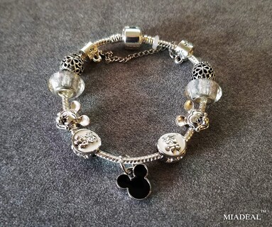 Foto 2 | Foto 2 | Pulsera Miadeal Con Diseño De Ratón Con Dibujos Animados De Pandora Diy Color Negro - Venta Internacional.