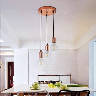 Foto 1 | Foto 1 | Lámpara De Techo Nórdica Retro Colgante De Metal De 3 Luces - Venta Internacional.