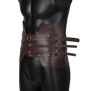 Foto 6 | Foto 6 | Cinturón Armor Ssdh Medieval Wide Leather Steampunk Marrón - Venta Internacional.