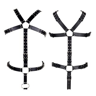 Foto 2 | Foto 2 | Body Harness Bbohss Para Hombre Diseño Punk Piel Sintética Con Forma De Jaula Color Negro - Venta Internacional.