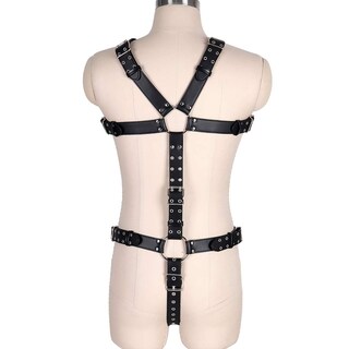 Foto 4 | Foto 4 | Body Harness Bbohss Para Hombre Diseño Punk Piel Sintética Con Forma De Jaula Color Negro - Venta Internacional.
