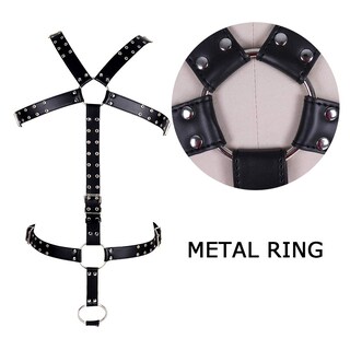 Foto 5 | Foto 5 | Body Harness Bbohss Para Hombre Diseño Punk Piel Sintética Con Forma De Jaula Color Negro - Venta Internacional.