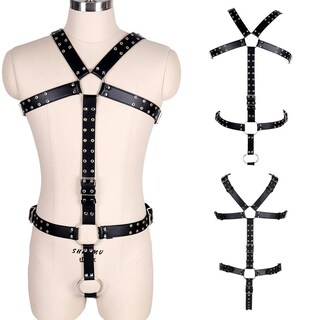 Foto 6 | Foto 6 | Body Harness Bbohss Para Hombre Diseño Punk Piel Sintética Con Forma De Jaula Color Negro - Venta Internacional.