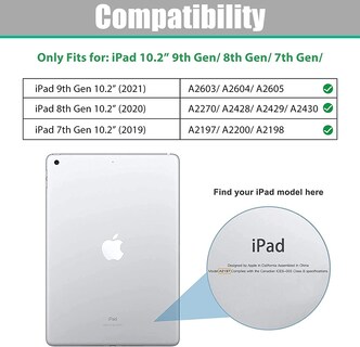 Foto 2 | Foto 2 | Funda Gahwa Ipad 10.2 Para Ipad De 9ª 8ª Y 7ª Generación Con Soporte Para Lápices - Venta Internacional.
