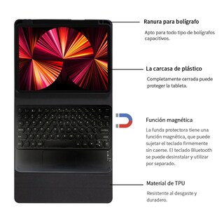 Foto 4 | Foto 4 | Funda Con Teclado Bluetooth Y Panel Táctil Para Ipad 10.5/10.2/air - Venta Internacional.