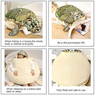 Foto 3 | Foto 3 | Muñeca De Tortuga De Peluche Nucgnex Con Caparazón De Tortuga Portátil - Venta Internacional.