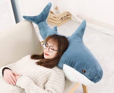 Foto 2 | Foto 2 | Almohada De Peluche Xiyuan Shark 100 Cm Para Niños Y Adultos - Venta Internacional.