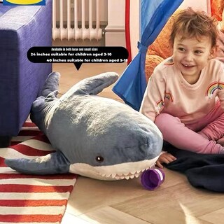 Foto 3 | Foto 3 | Almohada De Peluche Xiyuan Shark 100 Cm Para Niños Y Adultos - Venta Internacional.