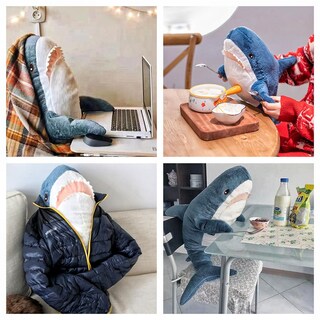 Foto 4 | Foto 4 | Almohada De Peluche Xiyuan Shark 100 Cm Para Niños Y Adultos - Venta Internacional.