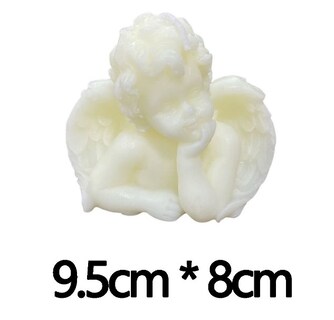 Foto 2 | Foto 2 | Paquete De 2 Velas Con Diseño De Ángel Blanco 9 5 Cm X 8 Cm - Venta Internacional.