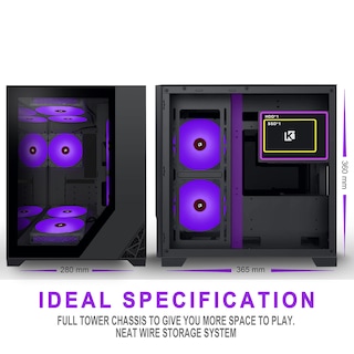 Foto 2 | Foto 2 | Funda Para Pc Kediers C770 Micro Atx Tower Con 7 Ventiladores Argb Y Cristal - Venta Internacional.