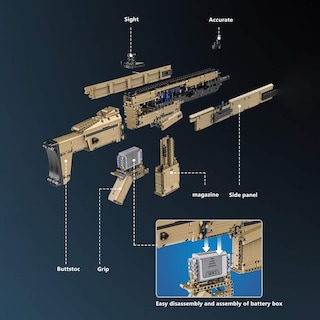 Foto 3 | Foto 3 | Kit Modelo Gun Lingxuinfo 1406+pcs 1:1 Shooting Blaster - Venta Internacional.