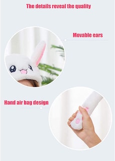 Foto 5 | Foto 5 | Gorro Cnhngts Divertido Conejito De Peluche En Movimiento Conejo Blanco Para Mujer - Venta Internacional.