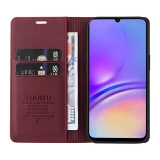 Foto 2 | Foto 2 | Funda Tipo Cartera Ybfjce Para Samsung Galaxy A05 Color Rojo Vino - Venta Internacional.