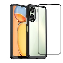 Funda De Teléfono Bioplj Para Xiaomi Poco C65 Con Cristal Templado Negro - Venta Internacional.