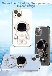 Foto 6 | Foto 6 | Funda Para Iphone 11/12/13 Pro Max Zxdk Con Soporte Oculto 6d Chapado En Forma De Astronauta - Venta Internacional.